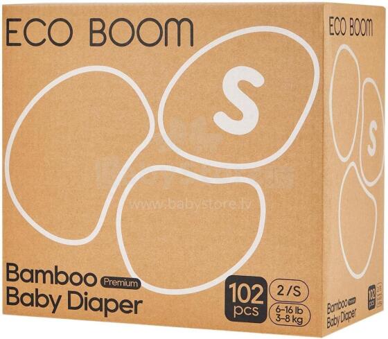 Eco Boom  Organic Bamboo Art.299482 Ecological diapers made of bamboo fiber size 2, 3-8 kg