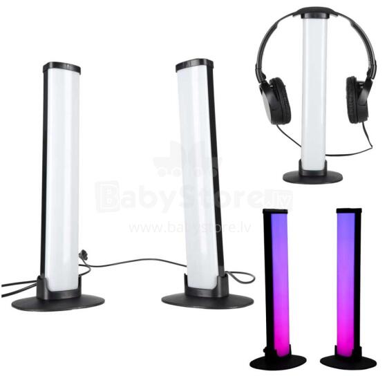 Ikonka Art.KX2644 Lampka na biurko LED gamingowa RGB kolumny słupki na pilot zestaw 2 sztuki