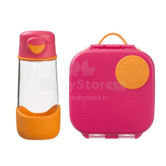 B.BOX 62412 Sporta komplekts Tritan pudele 450 ml + Mini pusdienu kaste Zemeņu kokteilis