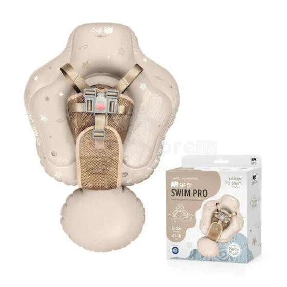 Sipo Swimpro Baby Life Jacket Art.SWM102TR Sand Peldriņķis mazuļiem (piepūšams riņķis peldēšanai) no 6 mēnešiem līdz 3 gadiem(11-18 kg)