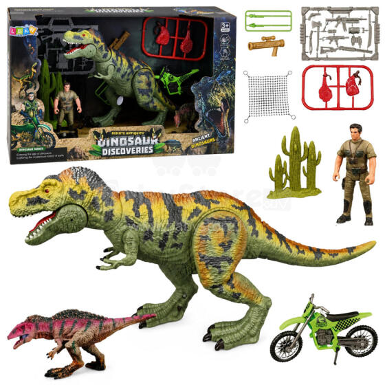 Dinozauru komplekts T-Rex pārvietojamais mednieks motocikla aksesuāri skaņas