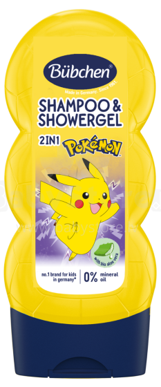 Bubchen Shampoo&Duschgel Pokemon Art.TL44 Šampūns un dušas želeja “Pikachu”, 230 ml