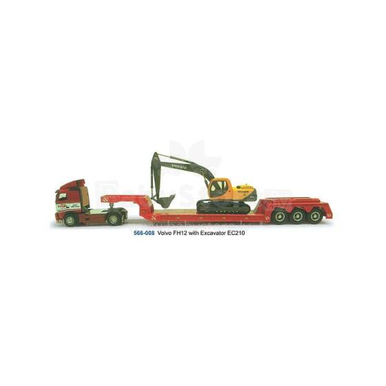 Cararama Volvo truck with construction car Art.A00566 Kravas auto