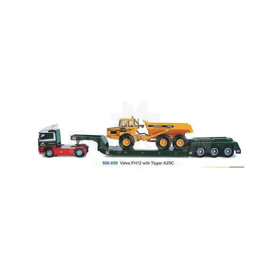 Cararama Volvo truck with construction car Art.A00566 Kravas auto