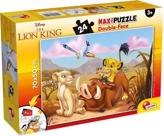 Disney Karalis Lauva 2 vienā puzle un krāsošanas komplekts 24 detaļas 3+