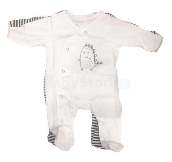 Margo Sleepsuit Art.31268 White  Zīdaiņu kokvilnas kombinezons
