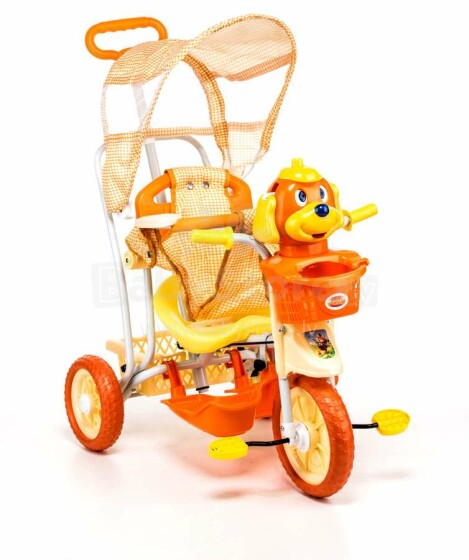 Baby Maxi HIT Puppy интерактивный детский трехколесный велосипед с навесом (756)