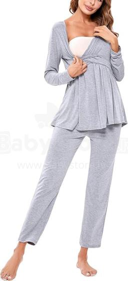 Litherday Nursing Pyjamas Art.32699 Light Grey