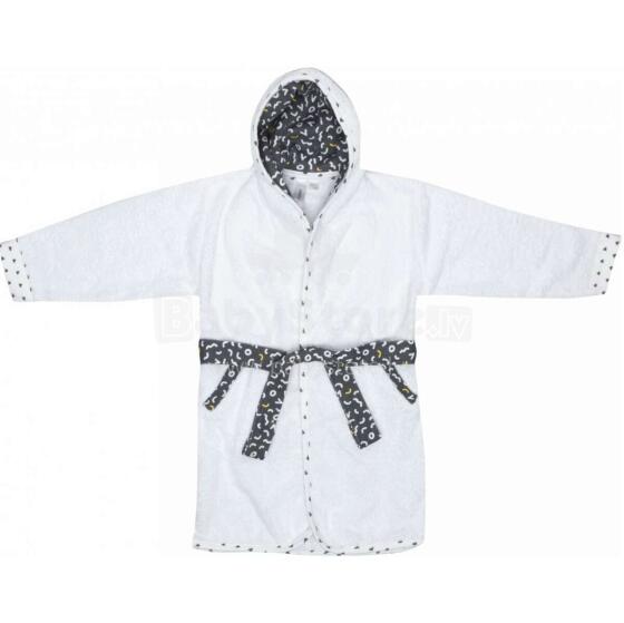 Luma Bathrobe Art.L01618 Memphis Grey Bērnu mīksts frotē halāts ar kapuci