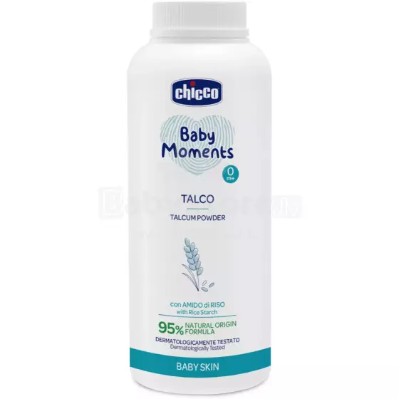 Chicco Baby Moments Powder Art.33798 Protective talc powder with rice starch, 150g