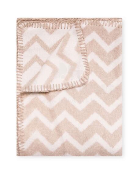 Kids Blanket Cotton  Zigzag Art.33853 Beige