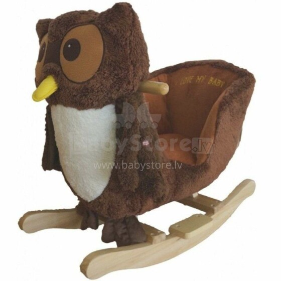 Babygo'15 Owl Rocker Plush Animal Детская деревянная Сова - качалка с музыкой