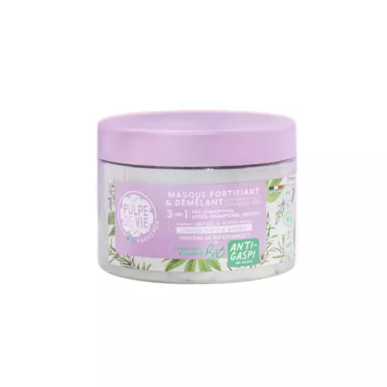 Pulpe De Vie Hair Mask Art.34585 3in1 apjomu piešķiroša un atšķetoša matu maska ar kaņepju eļļu, 300 ml