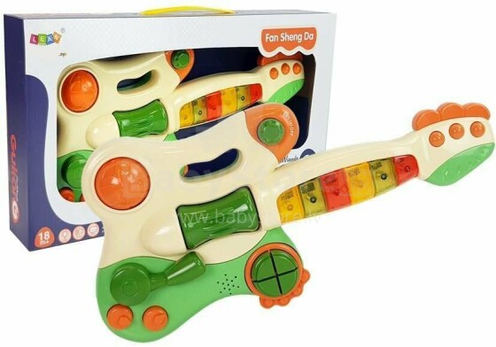 Interactive Baby Piano Guitar Sound Art.58916 Light Green vaikiška gitara