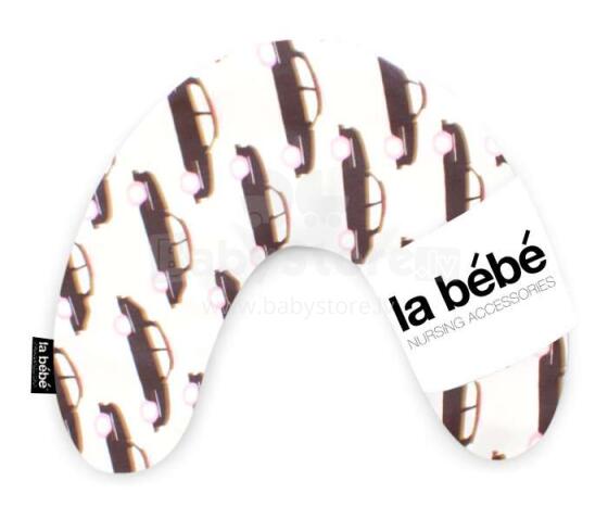 La Bebe™ Mimi Nursing Cotton Pillow Art.35601 Cars Black/White Pakaviņš spilventiņš 19x46 cm