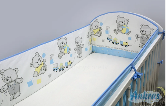 ANKRAS Bērnu gultiņas aizsargapmale 180 cm