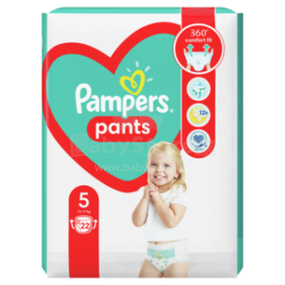 Pampers Pants Carry Pack S5, 22 gab. Art.P04H690 Bērnu autiņbiksītes S5 izmērs no 12-17kg, 22gab.