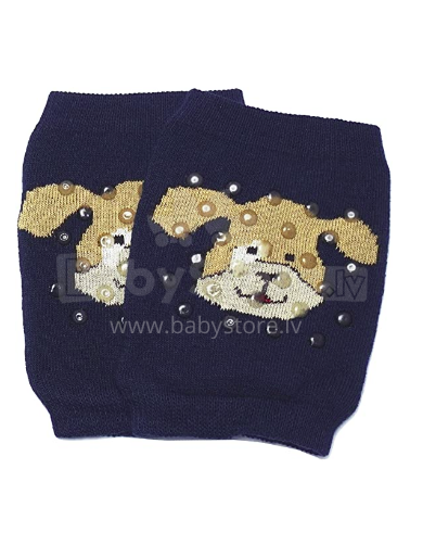 „Weri Spezials“ 38173 „Doggy Blue“ medvilniniai vaikų medvilniniai kelio pagalvėliai su ABS (6 mėn. +)