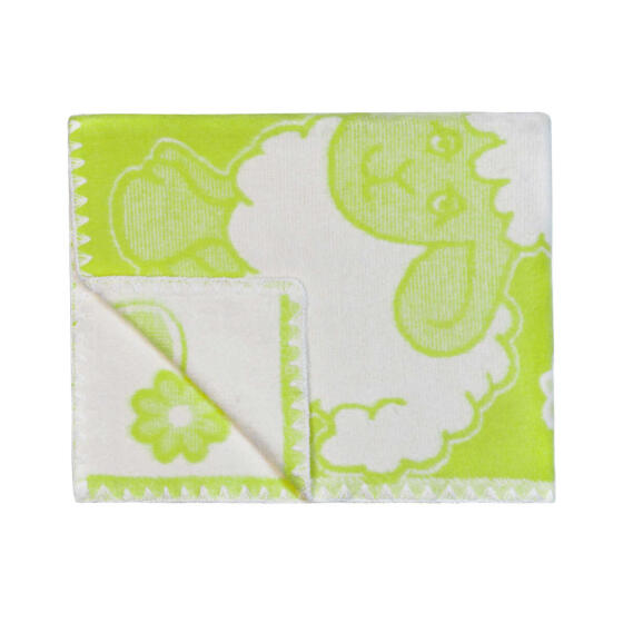UR Kids Blanket Cotton  Art.38182 Sheep Light Green Dabīgas kokvilnas pleds/sega bērniem 118x100cm,