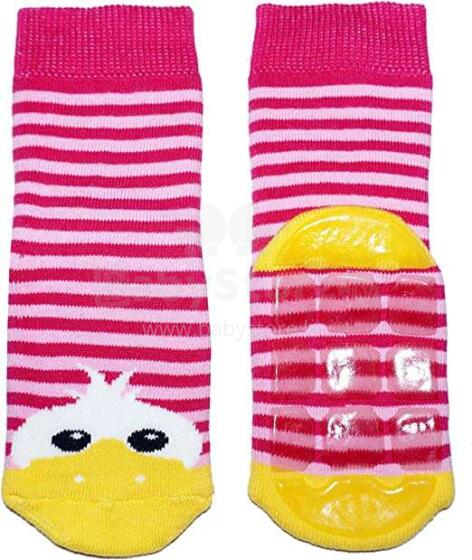 Weri Spezials Duck 22001/2010 Детские Носочки с АБС (нескользащие) pink