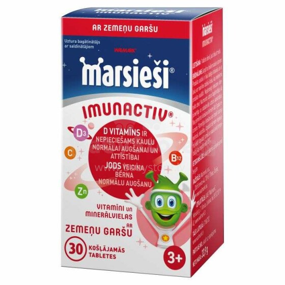 Walmark Imunactiv Art.38649  Марсиане-витамины с земляничным вкусом,30 таблеток