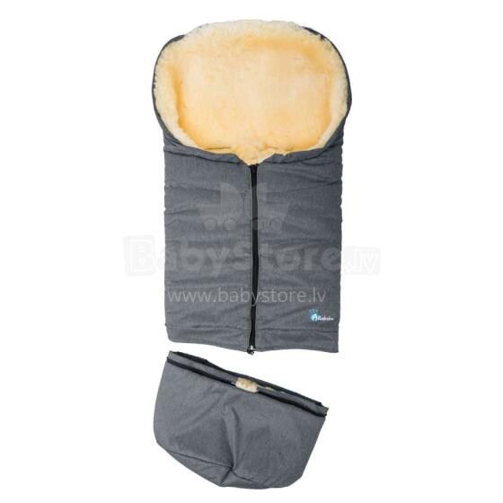 Alta Bebe Lambskin  Art.MT2211LP  Grey Cпальный мешок на натуральной овчинке для коляски 100x45 cm