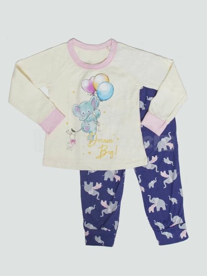 Mark Formelle Elephant Art.567710 bērnu kokvilnas pidžama