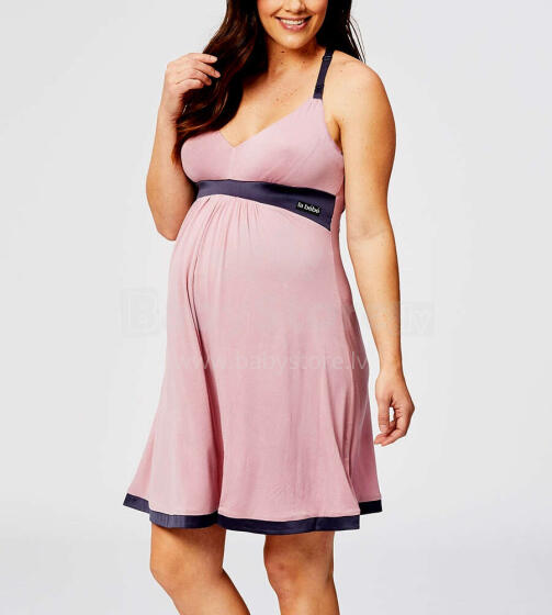 La Bebe™ Nursing Cotton Lola Art.39094 Powder Pink Nursing Nightdress