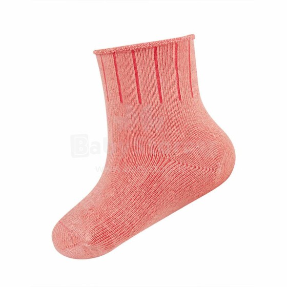 Soxo Socks Art.56930 Coral  Хлопковые стильные носки для девочки 0-12 мес.