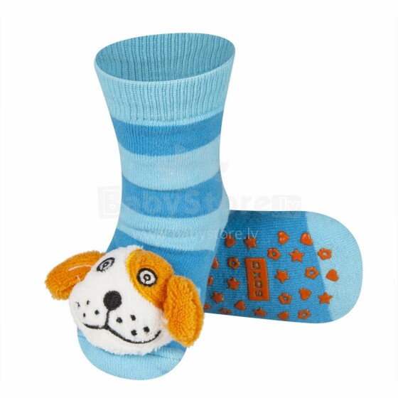 SOXO Baby Art.77980 - 3 AntiSlip ABS Infant socks with rattle