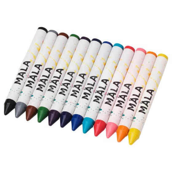 Made in Sweden Mala Art.004.555.47 Детские цветные восковые мелки, 12 шт.