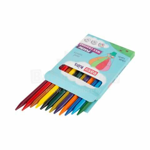 Easy Kids Plastic Wax Crayons Jumbo Art.48420 12 colours