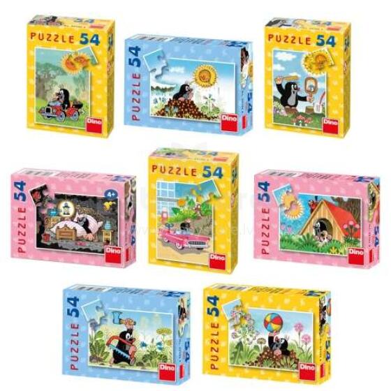 Dino Toys Art.33106 - мини пазл Frame Puzzle 54 - Крот в городе
