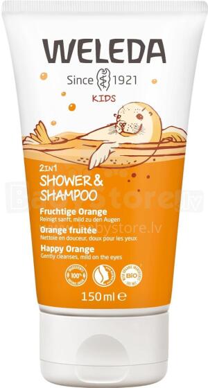 Weleda Art.7511 Детский шампунь-гель для волос и тела «Апельсин» 150ml