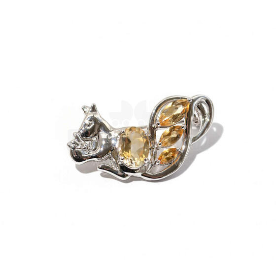 Silver Jewellery Art.SPPBO5867C Sudraba piespraude ar citrīnu Vāvere