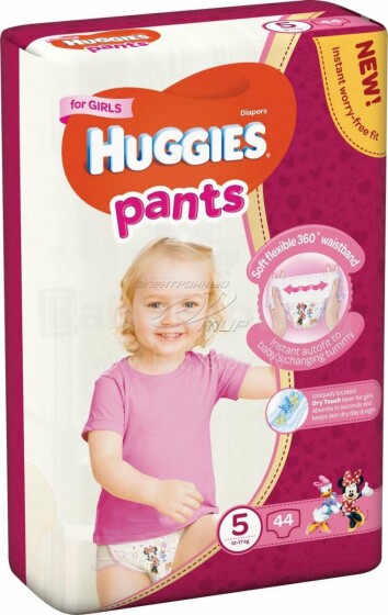Huggies Mega Pack Girls Art. 41564036 vazoninės sauskelnės 12-17kg, 44vnt