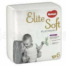 Huggies Elite Soft Platinum Art.041548845 Sauskelnės 6 dydis, 26 vnt.