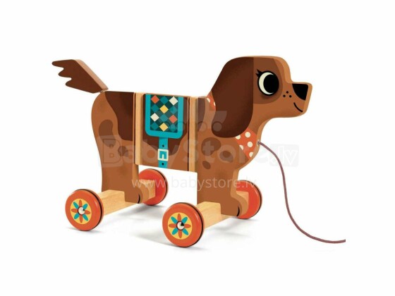 Djeco Dog Art.DJ06247 Attīstoša velkamā rotaļlieta bērniem