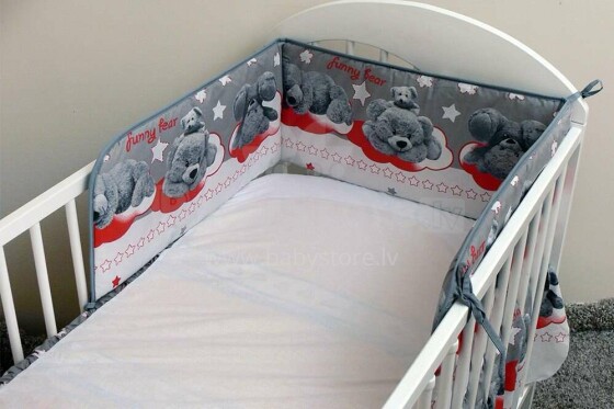 ANKRAS  Funny Bear Bērnu gultiņas aizsargapmale 180 cm