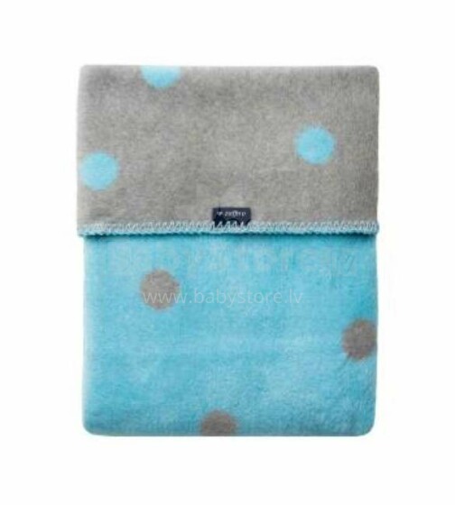 Womar Baby Blanket GREY/BLUE SPOTS KB-021