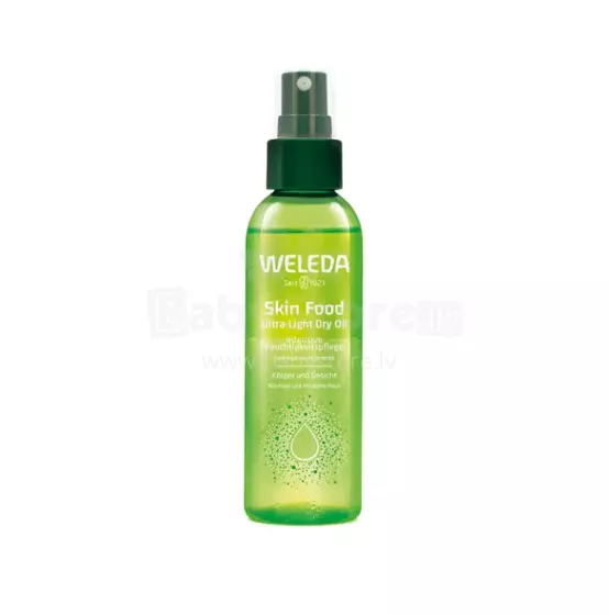 Weleda Skin Food Art.4209 ultraviegla sausā eļļa sejai un ķermenim ar organiskās jojobas, kliņģerīšu un kumelīšu ekstraktu, 100 ml