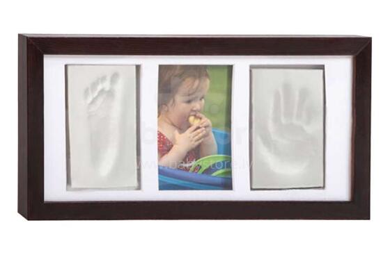 Art for baby Art.42166 Hand and Foot Print Dark Brown Trīsdaļīgs ramītis uz sienam