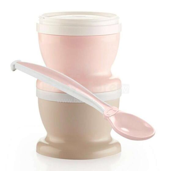 Thermobaby 1659/31 Rose barošanas bļodiņas ar karoti un vāku