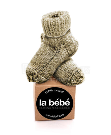 La Bebe™ Lambswool Natural Eco Socks Art.42694 Натуральные шерстяные носочки для новорожденного