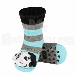SOXO Baby Art.75214 - 5 AntiSlip ABS Infant socks with rattle