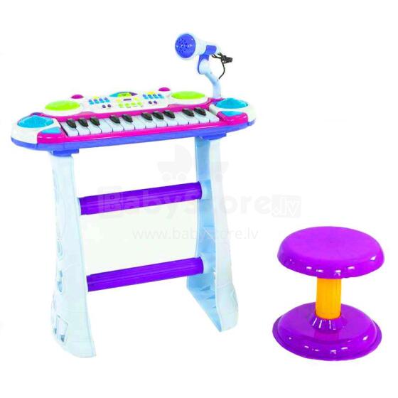 TLC Baby Electronic Keyboard Art.B15 Синтезатор с микрофоном со звуком и световыми эффектами