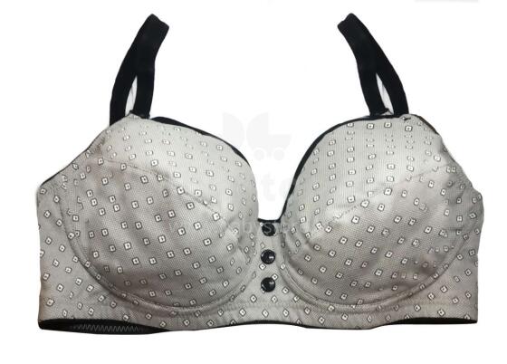 La Bebe™ Lingerie Bio Cotton Art.44215 Grey Бюстгальтер для кормления с отстёгивающейся чашкой