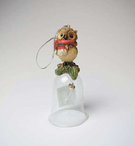 Toi Toys Owl Glass Bell  Art.55935  Рождественский декор