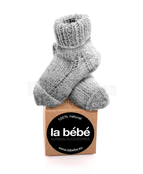 La Bebe™ Lambswool Natural Eco Socks Art.44372 Натуральные шерстяные носочки для новорожденного