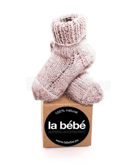 La Bebe™ Lambswool Natural Eco Socks Art.44375 Dabīgas vilnas adītas bērnu zeķītes